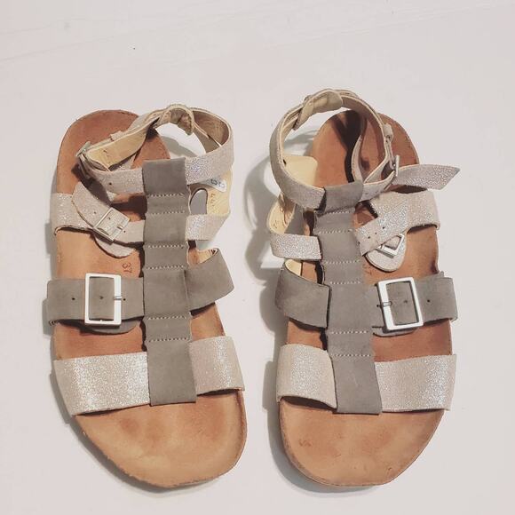 Haflinger Mara Slingback Sandal Gladiator Gold Bronze Size 37/6 - Picture 2 of 10